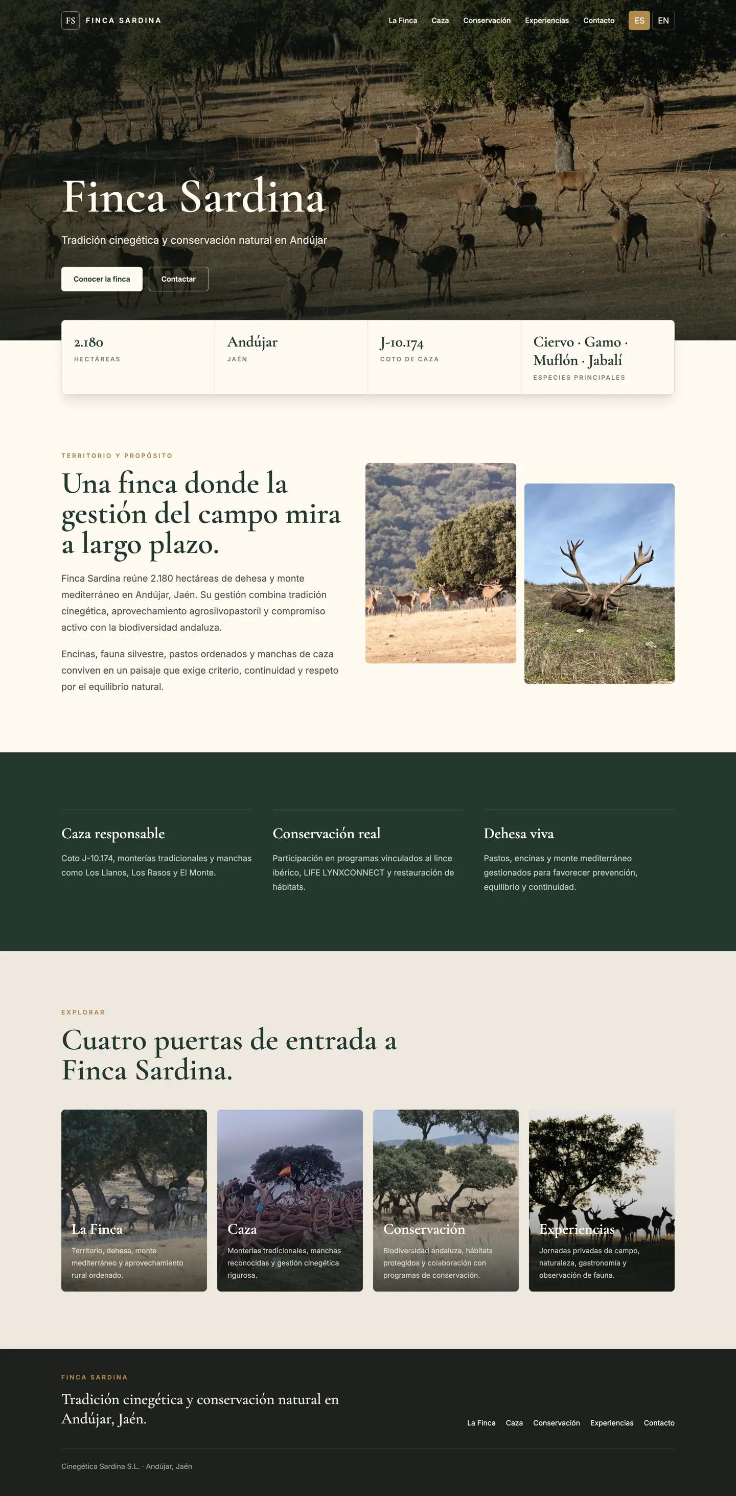Finca Sardina, Hunting Estate & Conservation