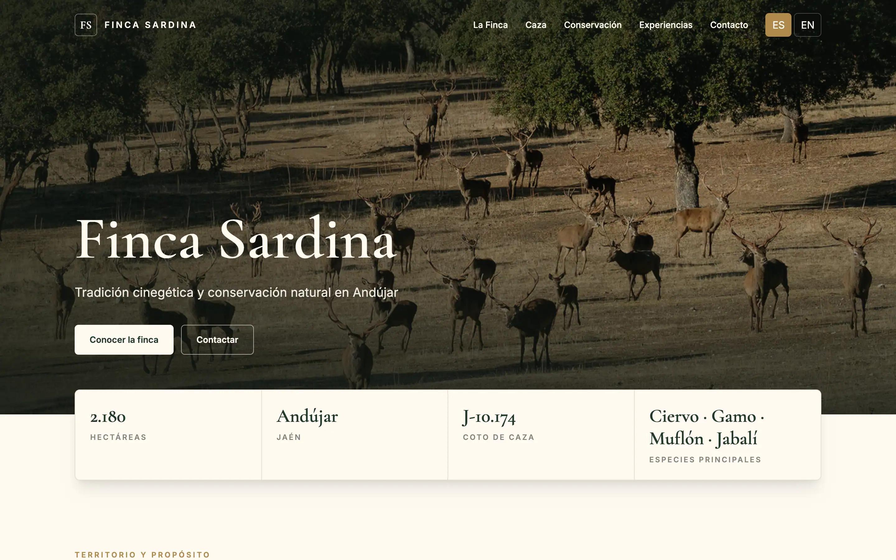 Finca Sardina, Hunting Estate & Conservation